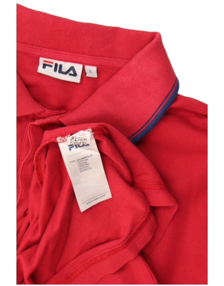 Męska koszulka polo Fila, duża, czerwona
