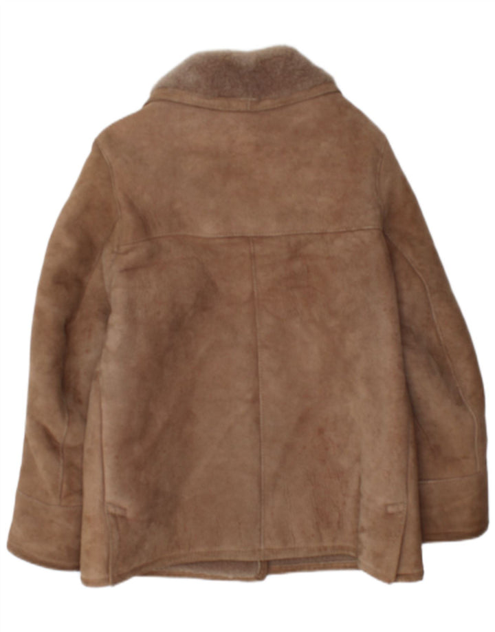 Damska kurtka oversize w stylu vintage IT 36 XS, brązowa skóra jagnięca