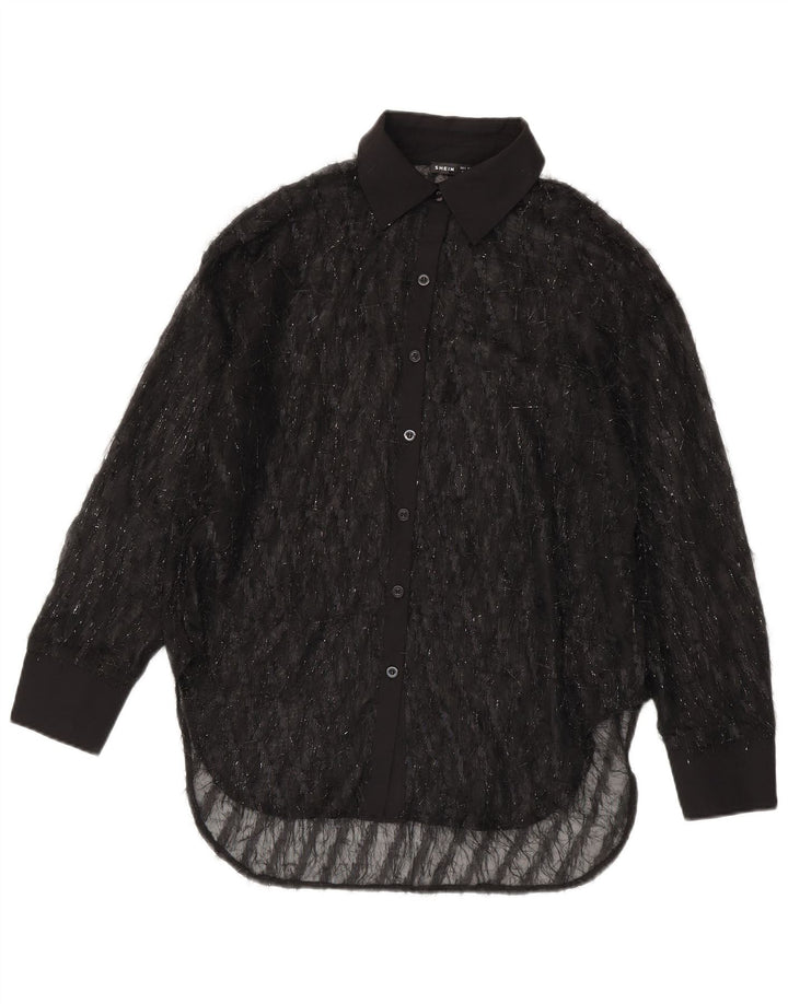 Damska bluzka Shein See Through Oversize UK 10 Small Black