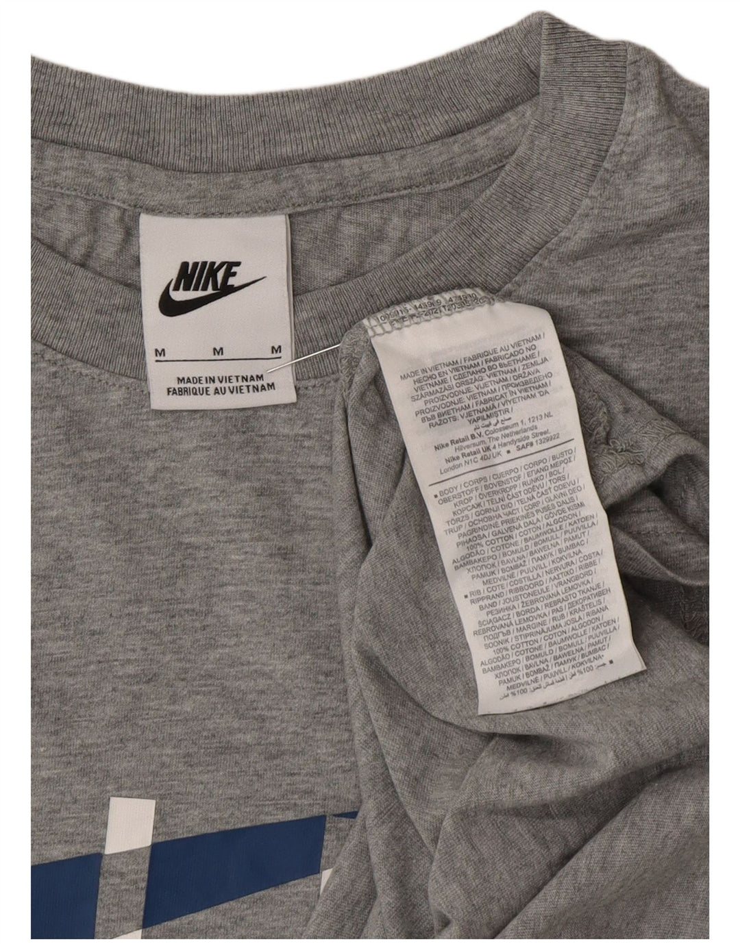 Męski T-shirt z grafiką Nike, średnioszary, bawełniany