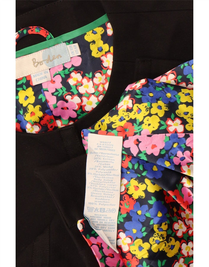 BODEN Damska marynarka UK 10, mała, czarna, bawełniana