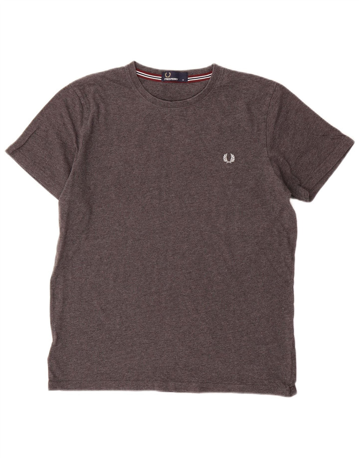 T-shirt męski Fred Perry, średnioszary, bawełniany w cętki