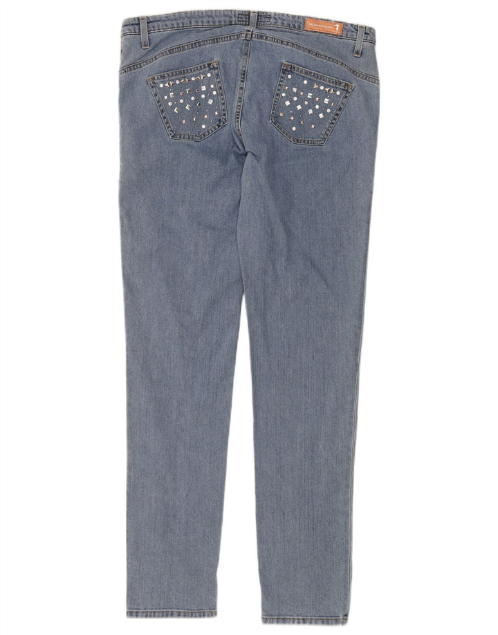 Damskie jeansy skinny TRUSSARDI IT 47 Large W33 L32 Niebieskie