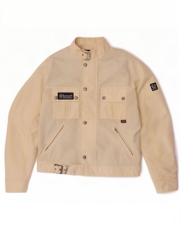 Damska kurtka wyścigowa Belstaff UK 12 Medium Off White Nylon