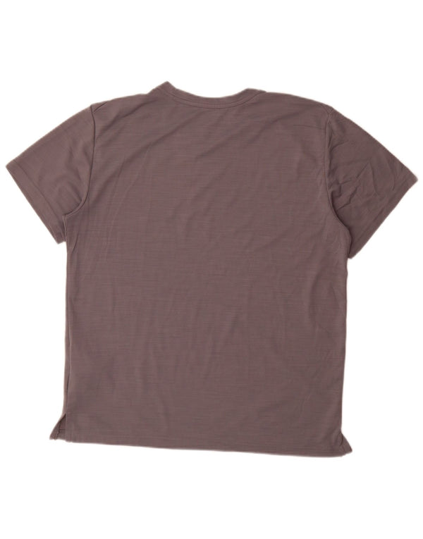 Męski T-shirt Nike Dri Fit Top, średni szary, nakrapiany poliester