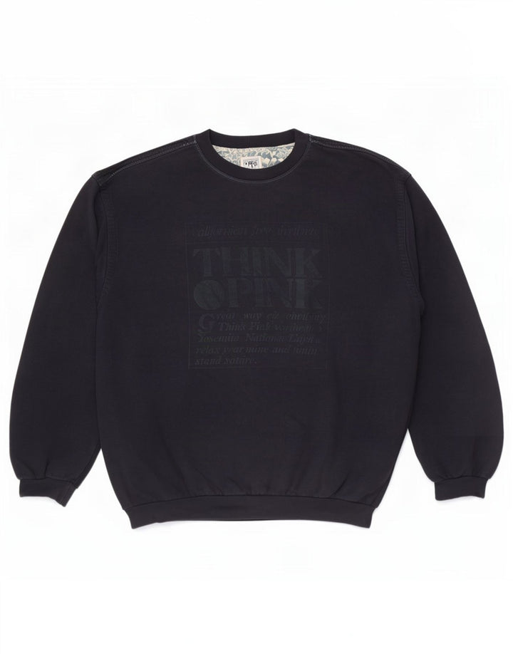 Think Pink Męska bluza z grafiką, 2XL, granatowa