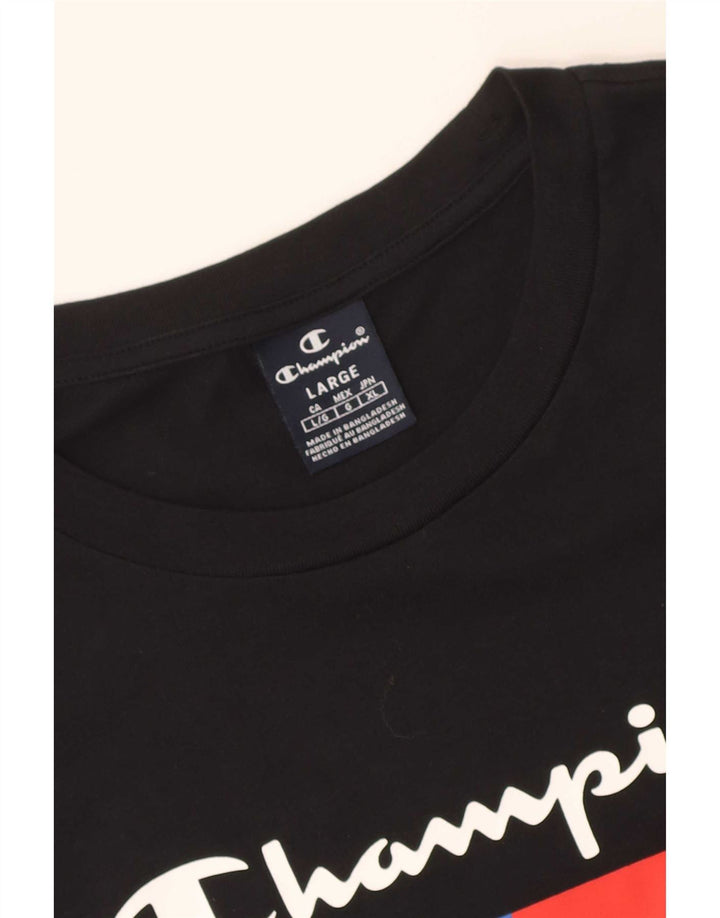 Męski T-shirt Champion z grafiką, duży, czarny