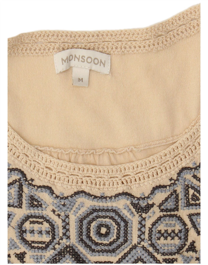 Bluzka damska Monsoon Top UK 14 Medium Beige Fair Isle