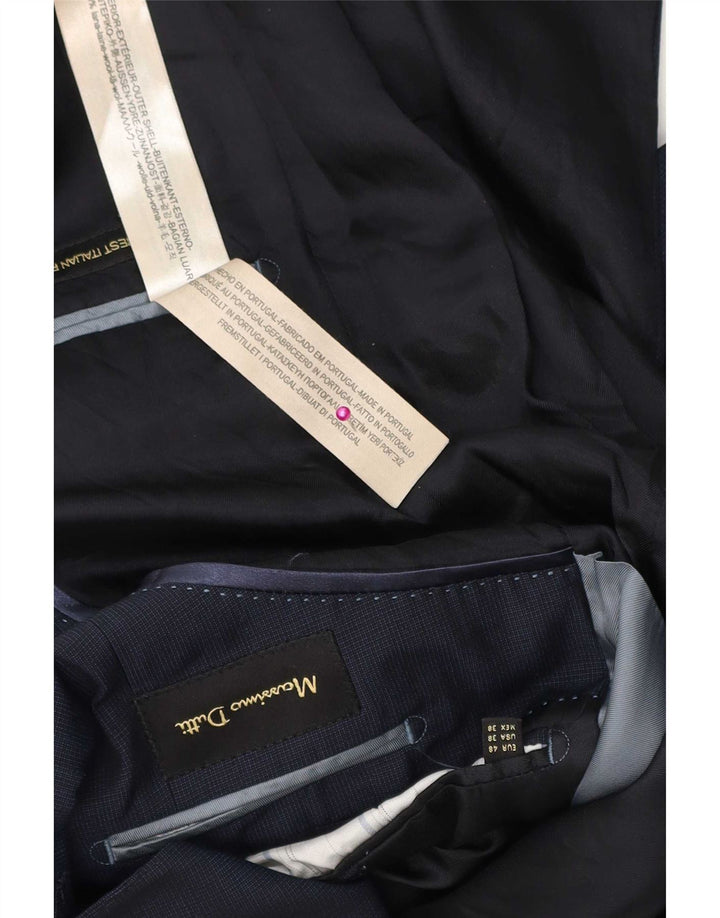 Męska marynarka zapinana na 2 guziki Massimo Dutti IT 48 Średni granatowy wełniany