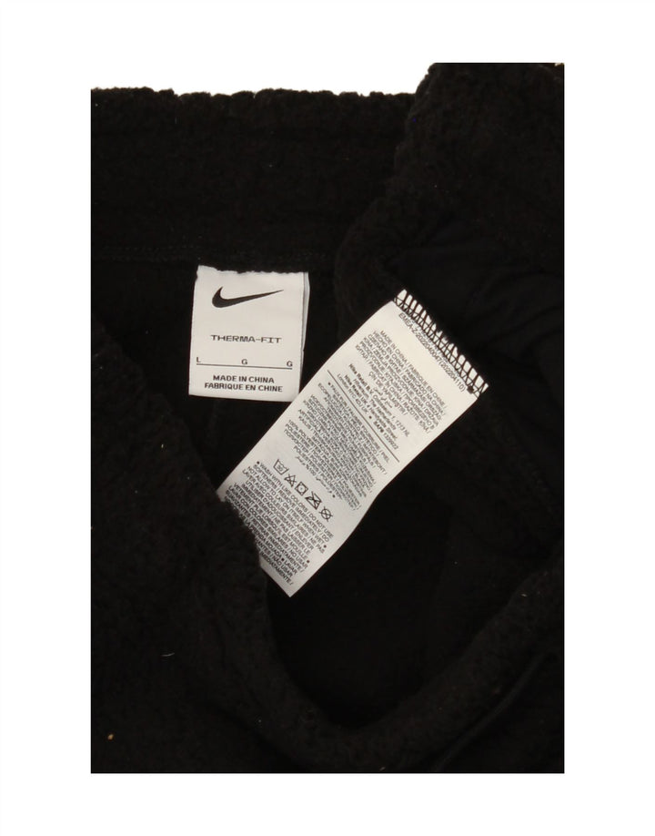 NIKE Womens Therma-Fit Tracksuit Trousers UK 16 Large  Black Polyester Vintage Nike and Second-Hand Nike from Messina Hembry 