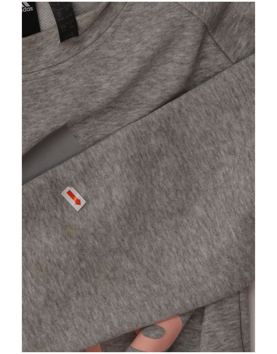 Damska bluza ADIDAS Graphic Jumper UK 14/16, duża, szara bawełna