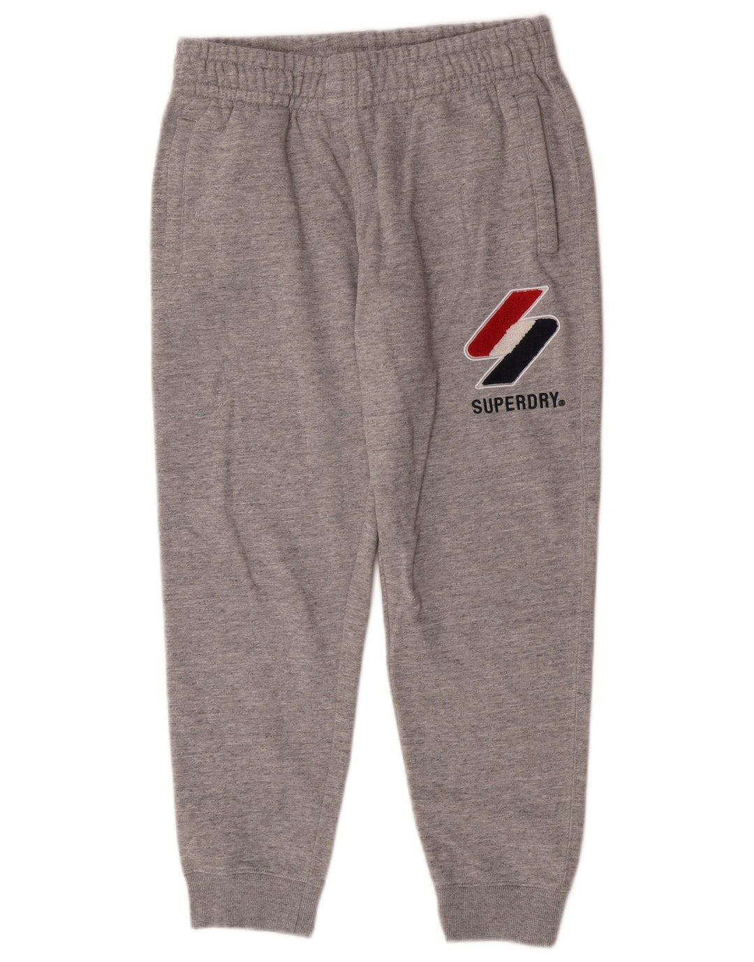Męskie spodnie dresowe Superdry Graphic, średnioszare, nakrapiane