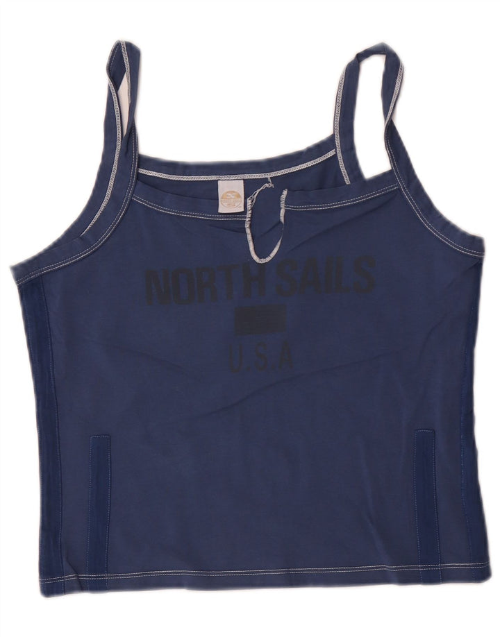 Damski top na ramiączkach North Sails Graphic UK 14, duży, granatowy, bawełniany