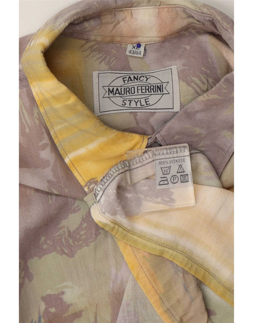 Koszula męska Mauro Ferrini w abstrakcyjny wzór, rozmiar 43/44 XL, wielokolorowa