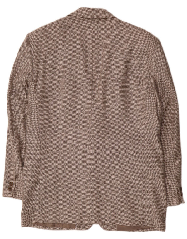 BYBLOS Męska marynarka zapinana na 2 guziki UK 40, duża, szara, wełniana w cętki