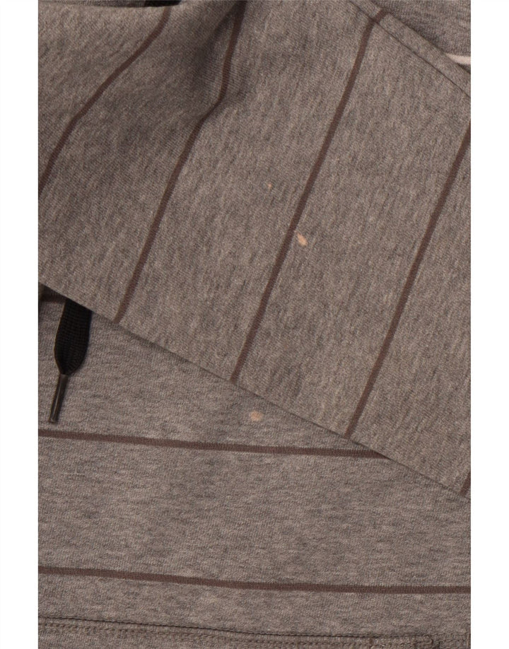 Męski sweter z kapturem Puma, mały, szary, bawełniany w paski