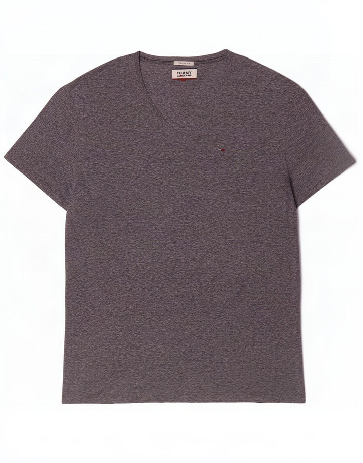 Męska koszulka T-shirt o regularnym kroju Tommy Hilfiger, XL, szary, nakrapiany poliester
