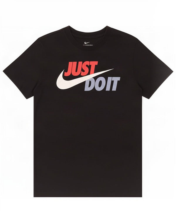 Męski T-shirt z grafiką Nike, mały, czarny, bawełniany
