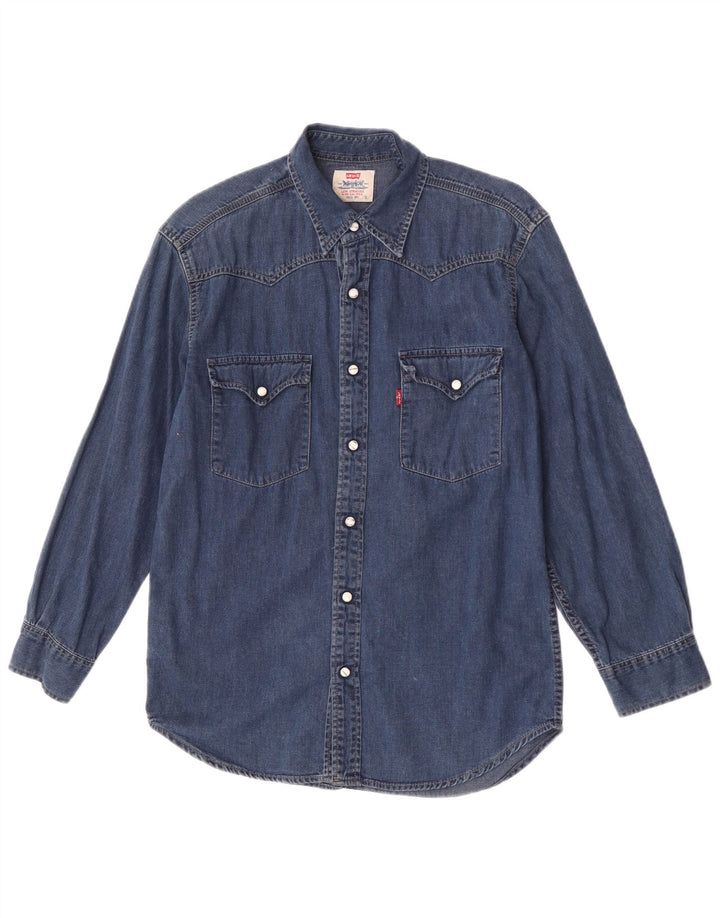 Męska koszula dżinsowa Levi's, mała, niebieska, bawełniana