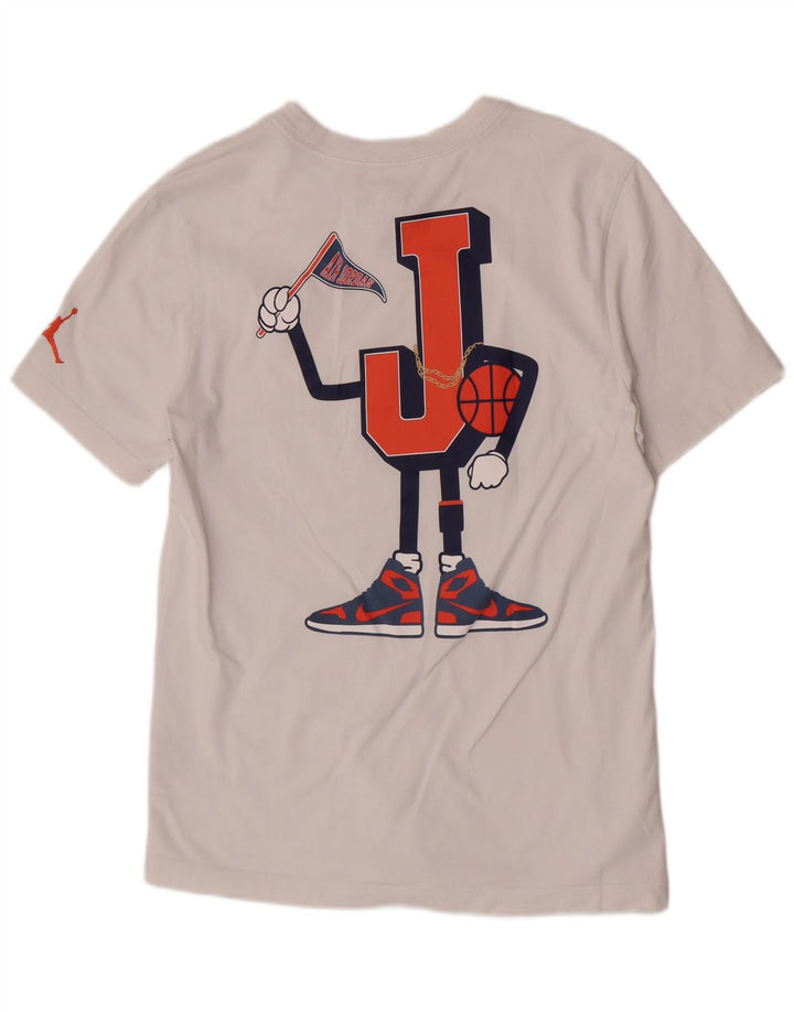Męski T-shirt z grafiką Jordan o standardowym kroju, średni, biały, bawełniany