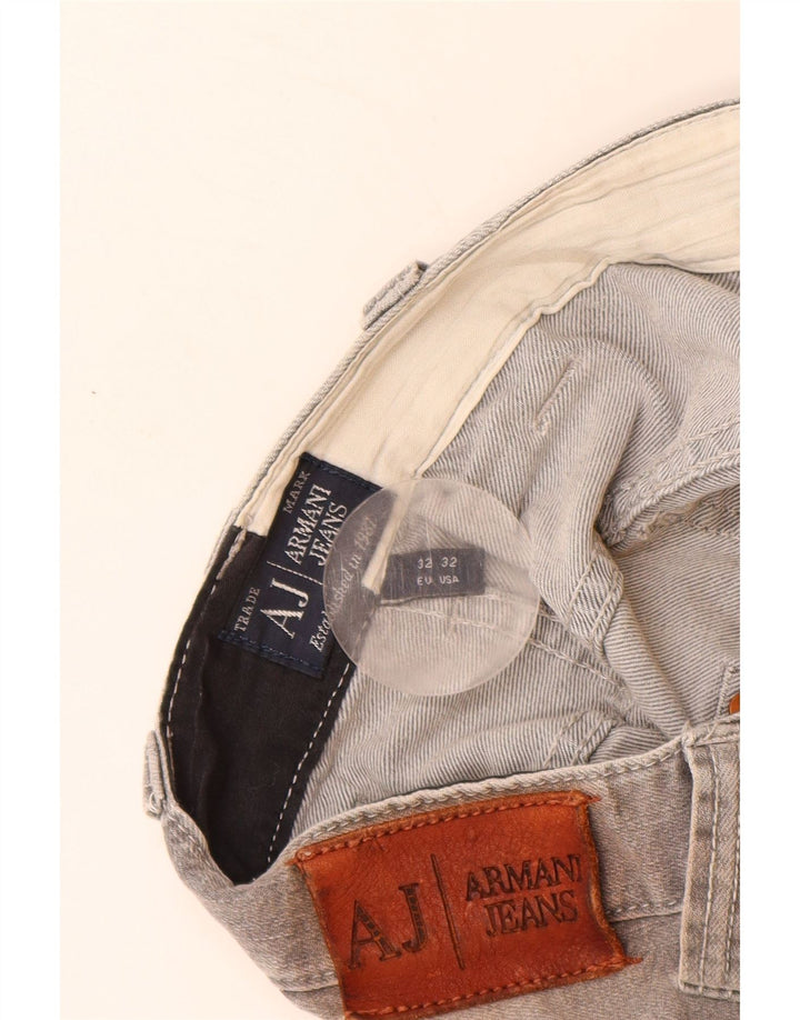 ARMANI Męskie jeansy slim W32 L33 Szara bawełna