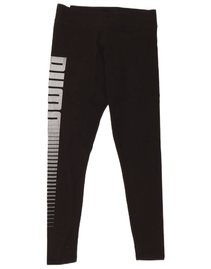 Damskie legginsy Puma Graphic UK 16, duże, czarne, bawełniane