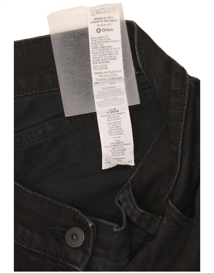 Marks & Spencer Damskie jeansy Bootcut UK 14 Large W32 L30 Czarna bawełna