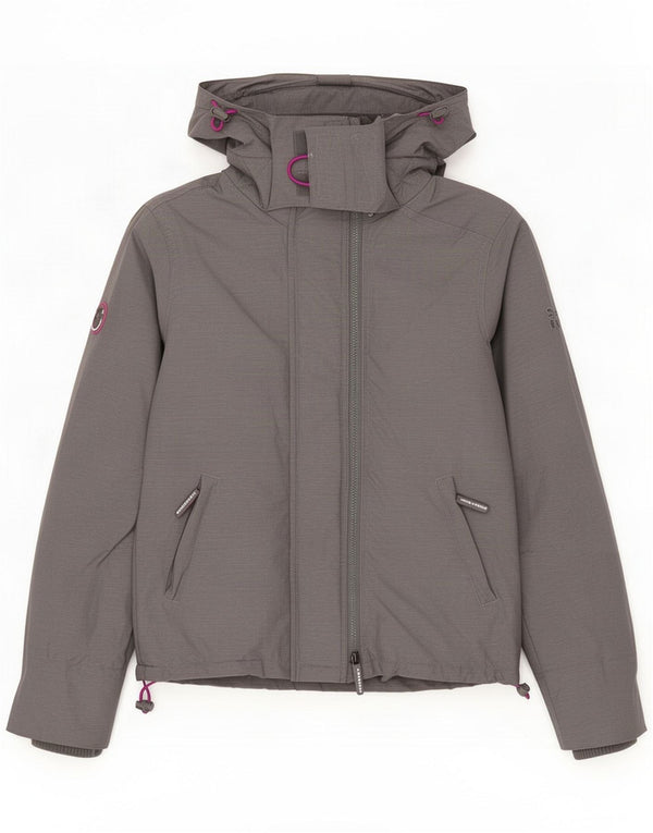 Damska wiatrówka z kapturem Superdry UK 10 Small Grey