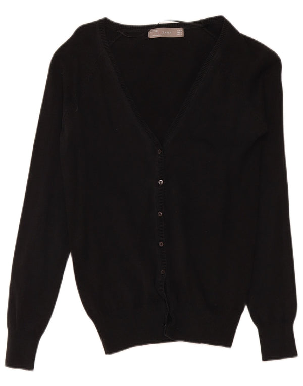 Sweter damski Zara UK 12, średni czarny, bawełniany