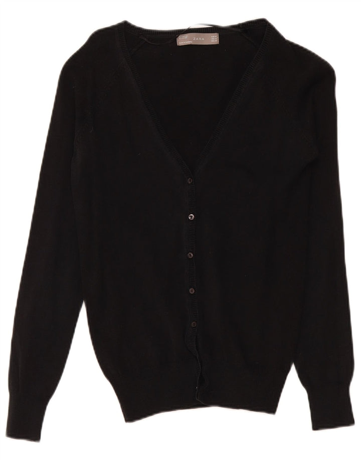 Sweter damski Zara UK 12, średni czarny, bawełniany