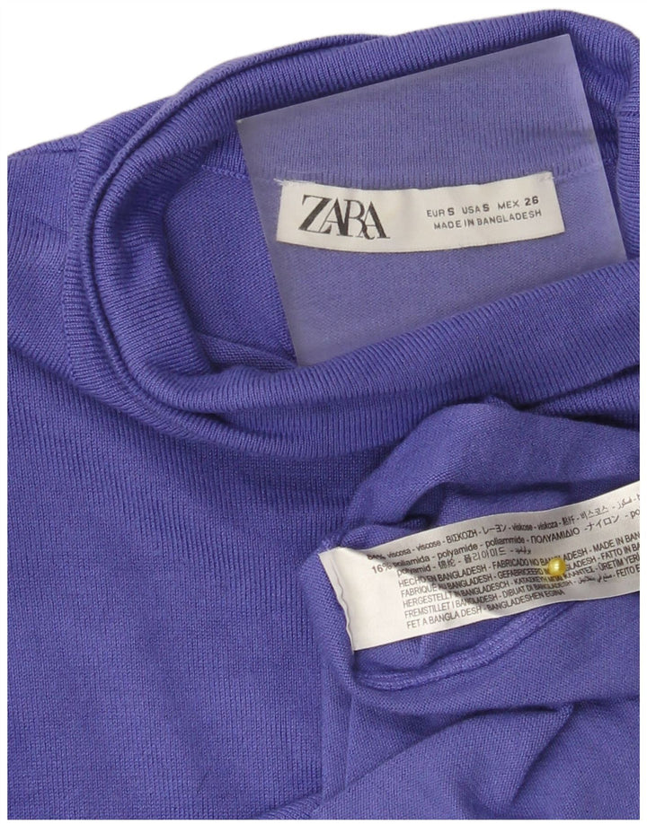 Damski top z długim rękawem Zara UK 8 Small Purple Wiskoza