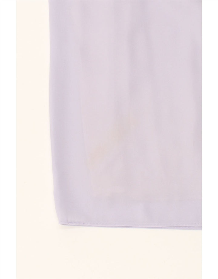 VINTAGE Womens Long Sleeve Shift Dress UK 16 Large Purple Polyester Vintage Vintage and Second-Hand Vintage from Messina Hembry 