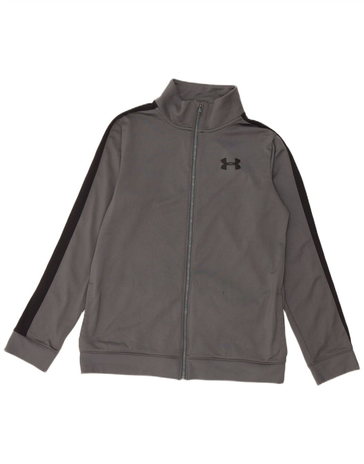 Kurtka dresowa chłopięca Under Armour 13-14 lat XL, szara, z blokami kolorów