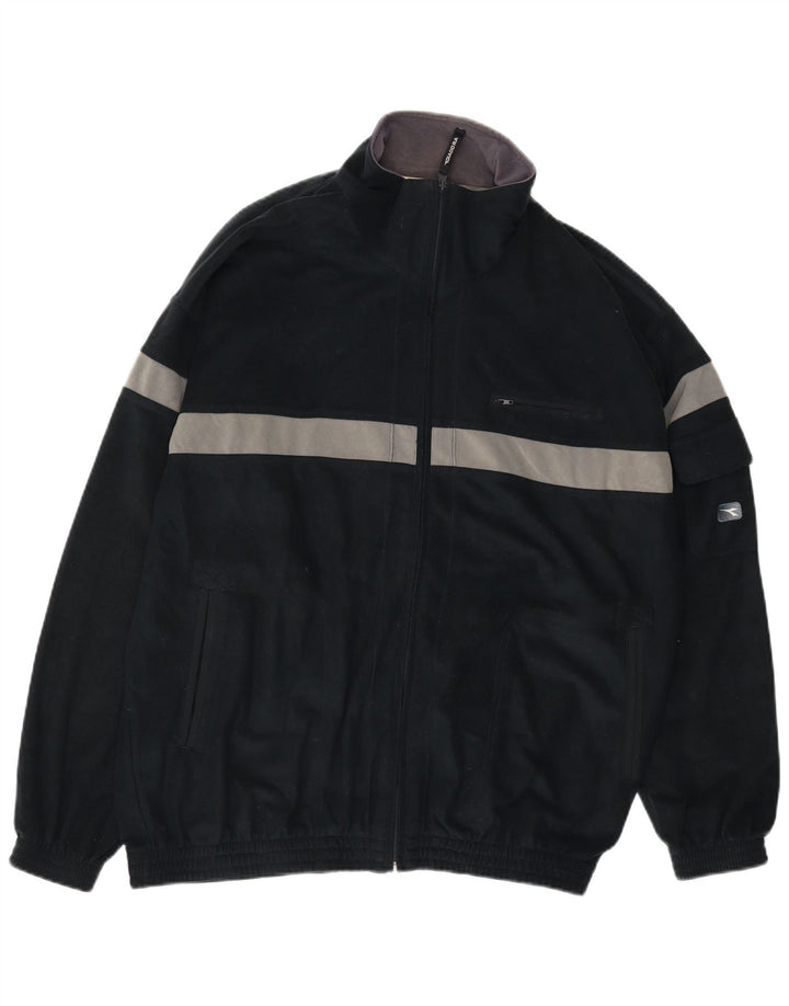 Męska kurtka dresowa Diadora UK 48 2XL Khaki, poliester z blokami kolorów
