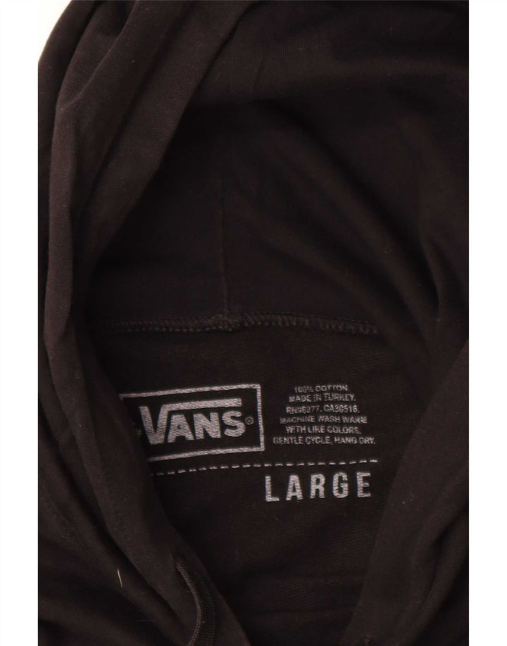Męski sweter z kapturem Vans z grafiką, duży, czarny, bawełniany