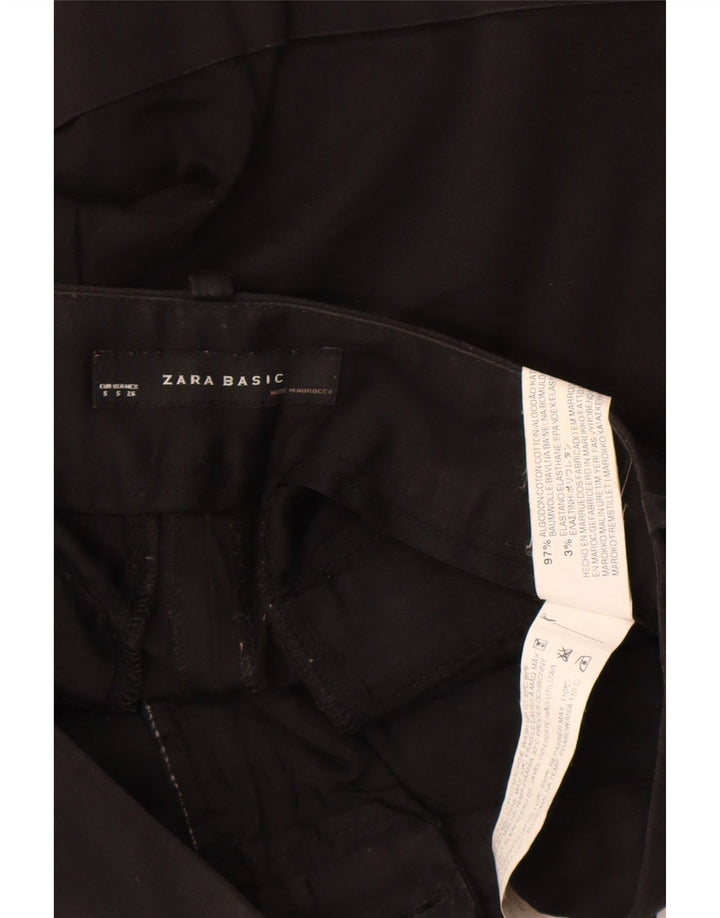 Damskie spodenki chino Zara małe W26 czarne bawełniane