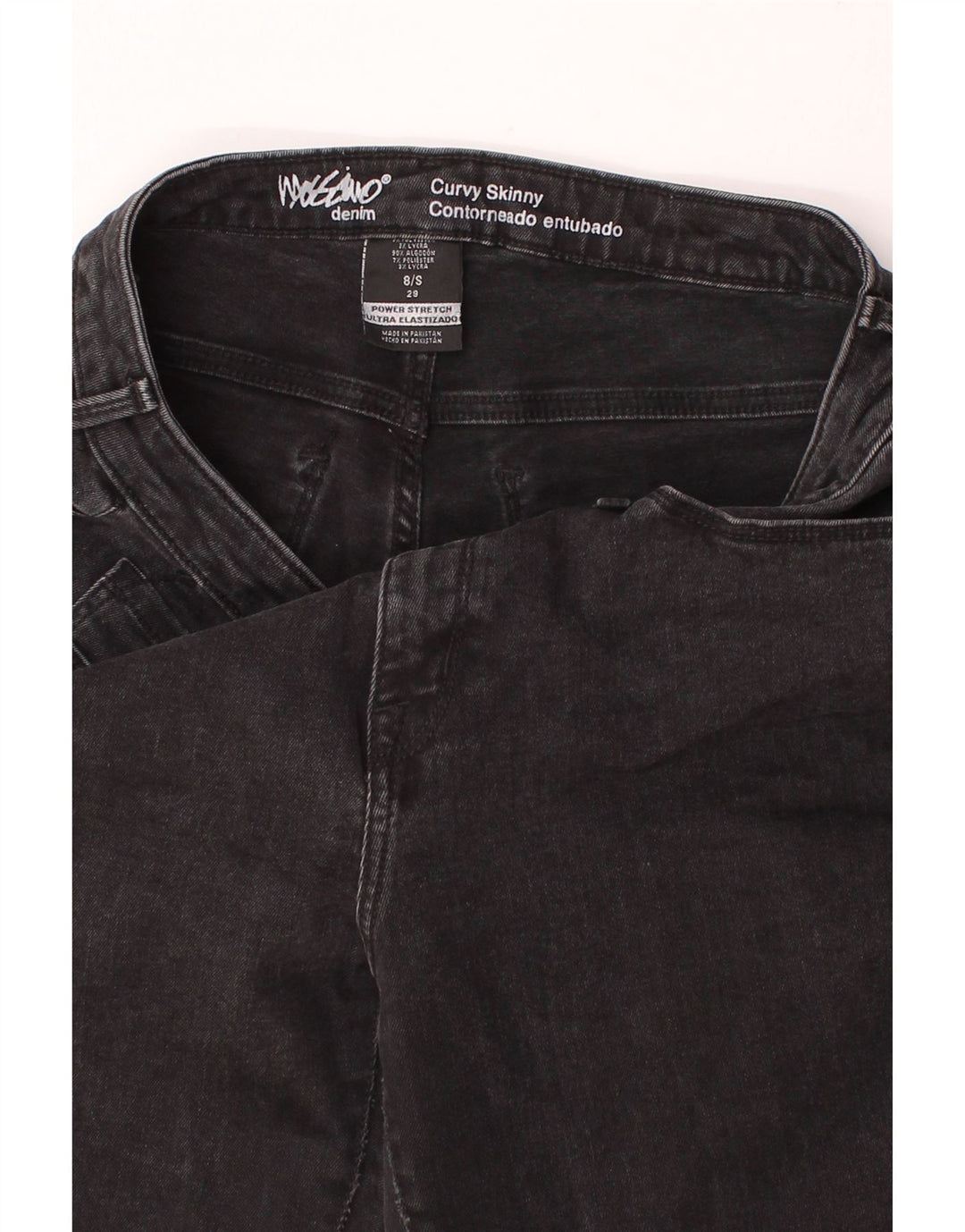 MOSSIMO Womens Power Stretch Curvy Skinny Jeans US 8 Medium W29 L28 Black Vintage Mossimo and Second-Hand Mossimo from Messina Hembry 