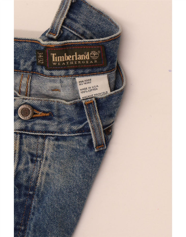 Męskie proste dżinsy Timberland W34 L32 Niebieskie bawełniane