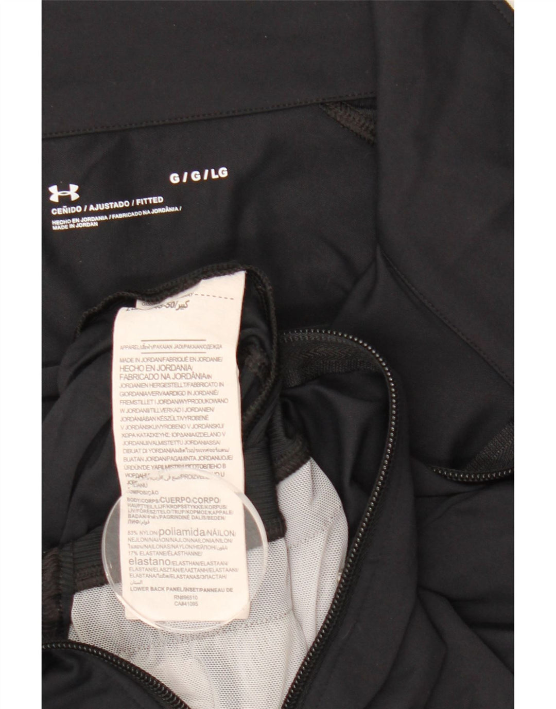 Damska kurtka dresowa UNDER ARMOUR Crop Top UK 14, duża, czarna, nylonowa