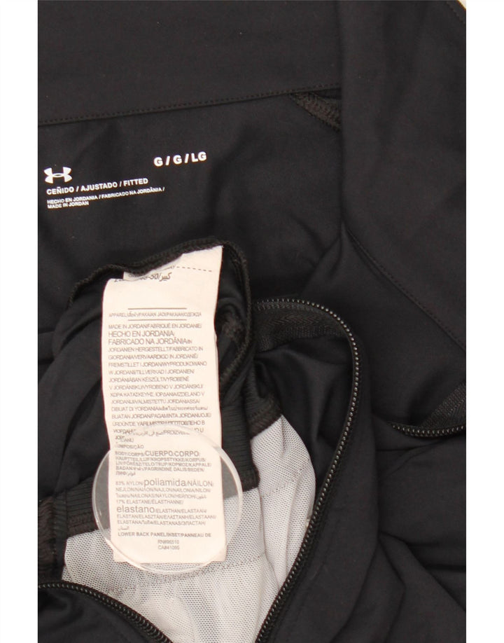 Damska kurtka dresowa UNDER ARMOUR Crop Top UK 14, duża, czarna, nylonowa