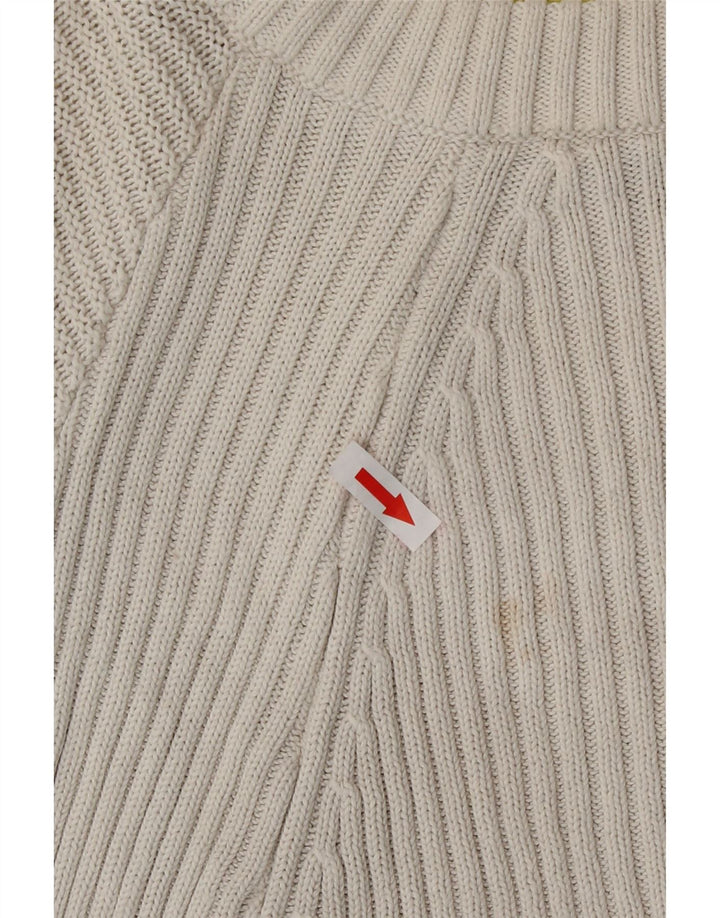 Topshop damski sweter typu Crop Oversize z okrągłym dekoltem UK 12, średni biały
