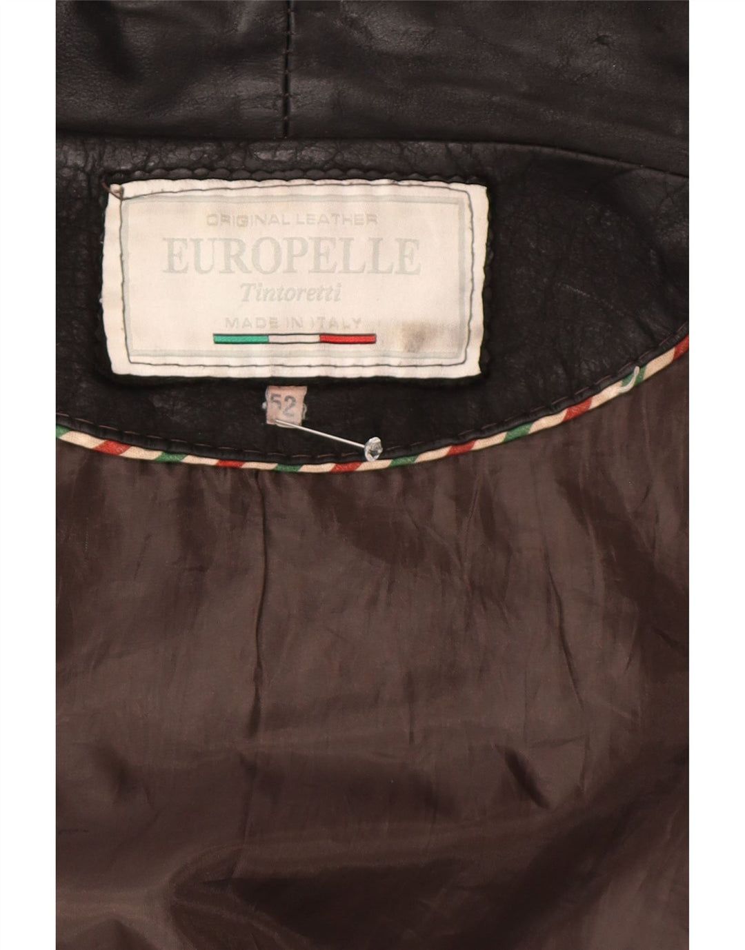 Vintage męska skórzana kurtka IT 52 XL czarna