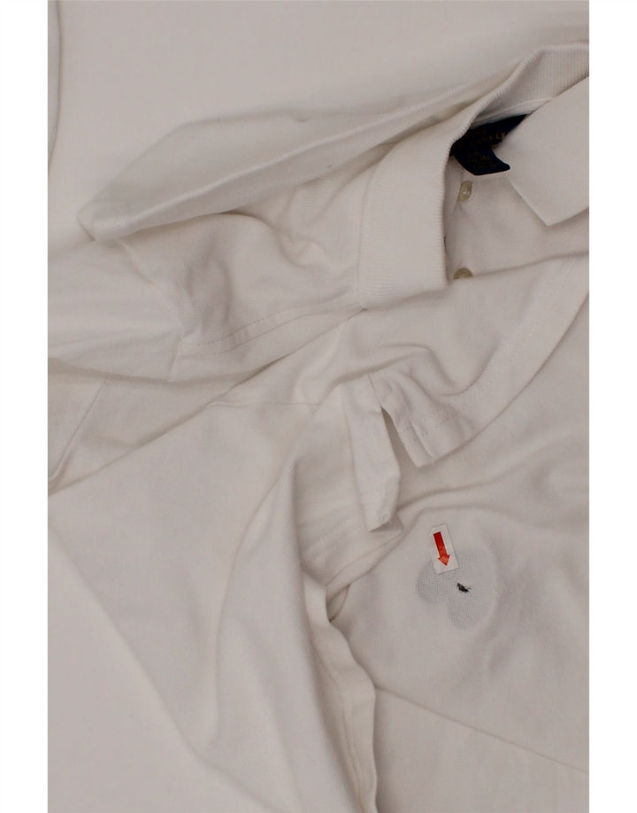 POLO RALPH LAUREN Dziewczęca koszulka polo na 12-13 lat, duże, białe, bawełniane serce