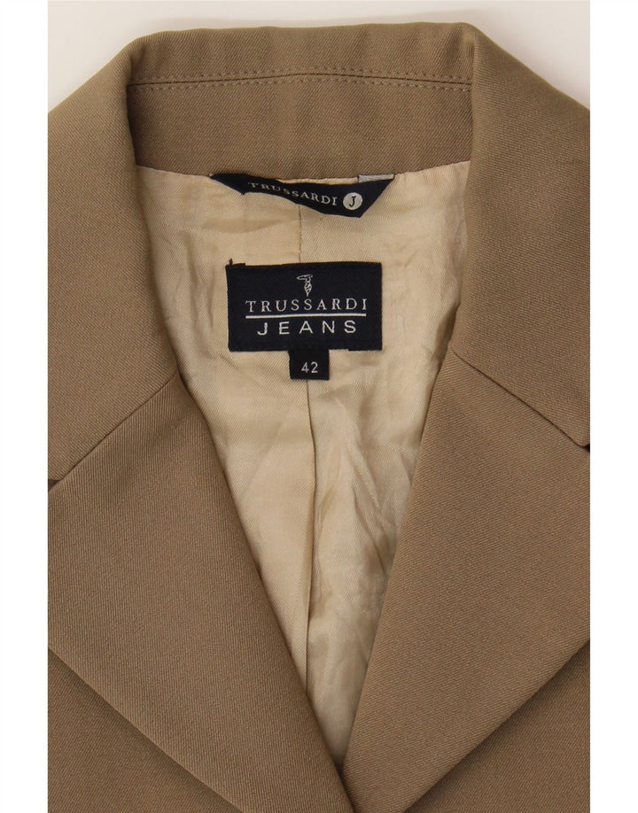 TRUSSARDI JEANS Womens Blazer Jacket IT 42 Medium Brown Vintage Trussardi Jeans and Second-Hand Trussardi Jeans from Messina Hembry 