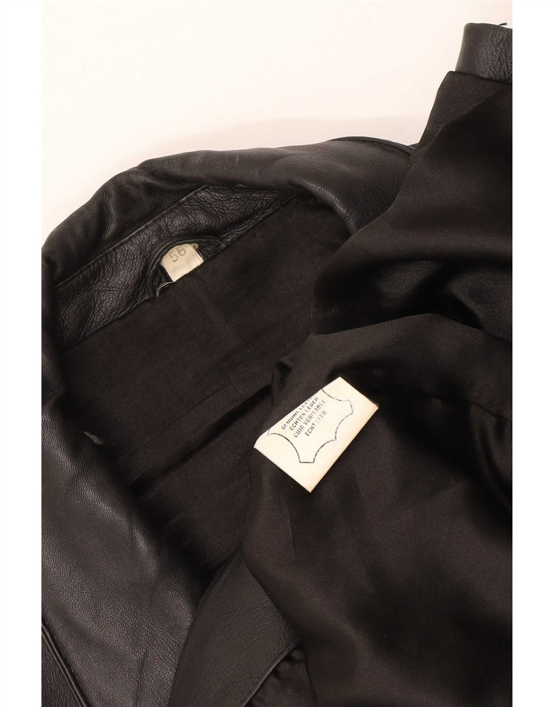 Vintage męska kurtka skórzana EU 56 XL czarna