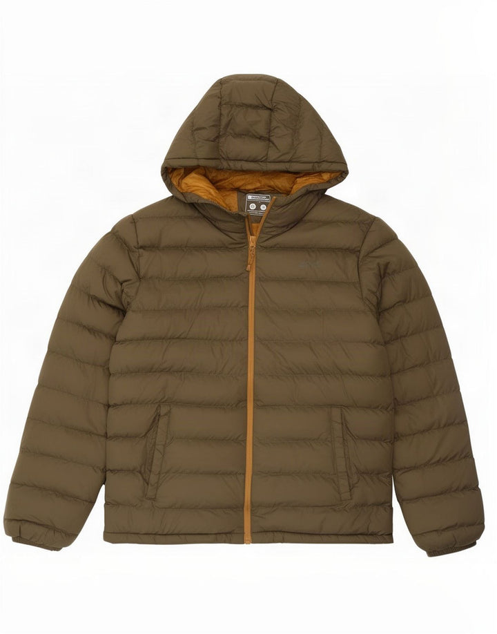 Męska ocieplana kurtka z kapturem Mountain Warehouse UK 40, duża, khaki, poliamid