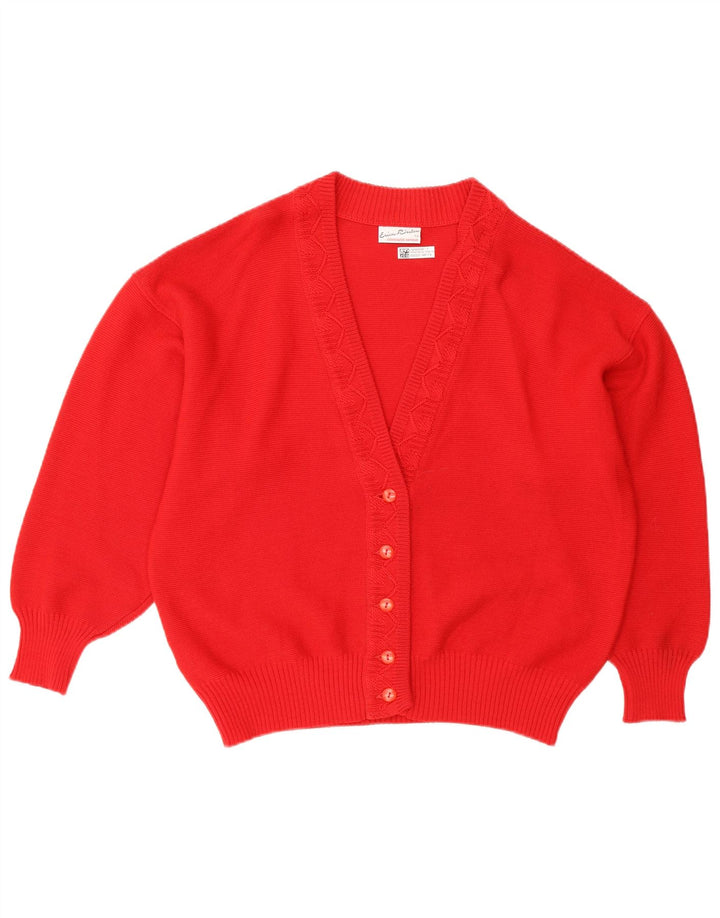 Sweter damski w stylu vintage, EU 44 XL, czerwona wełna