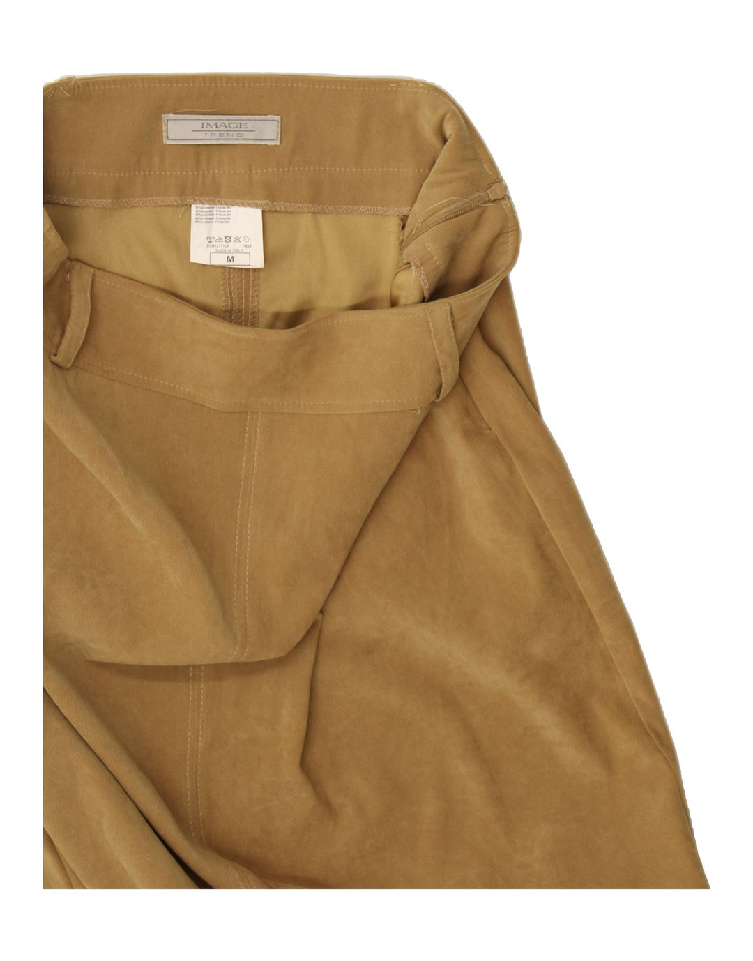 VINTAGE Womens A-Line Skirt UK 14 Medium W30 Brown Polyester Vintage Vintage and Second-Hand Vintage from Messina Hembry 