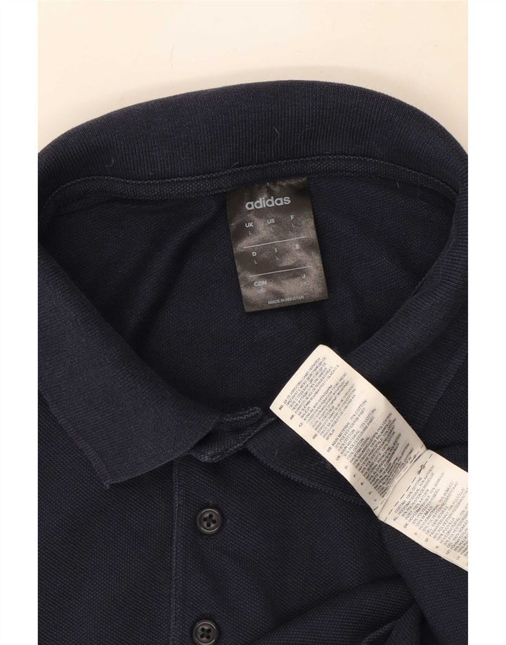 Męska koszulka polo Adidas, duża, granatowa, bawełniana