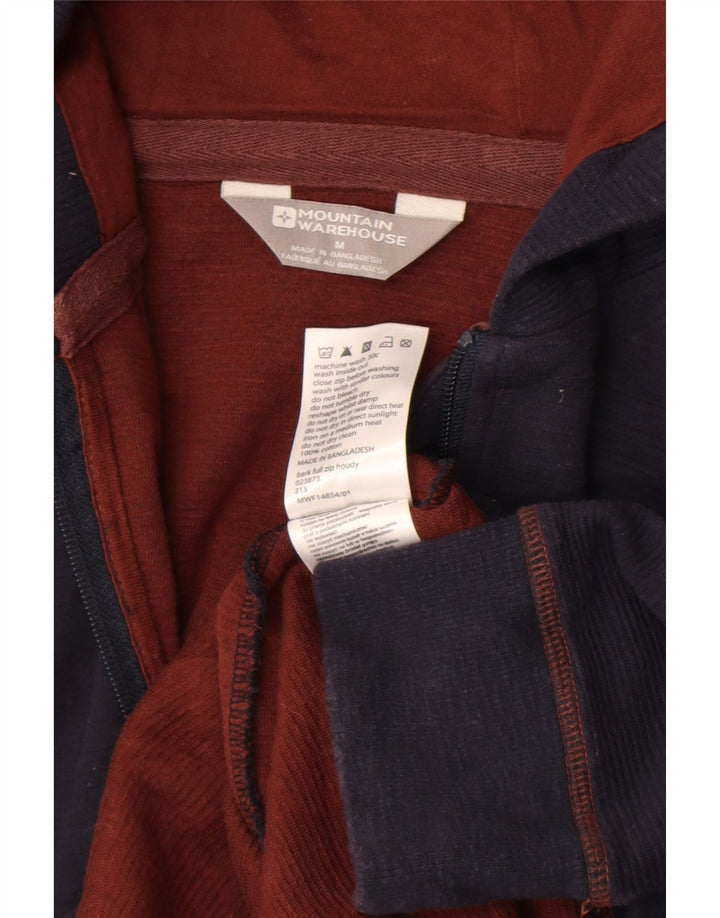 Męski sweter z kapturem i zamkiem Mountain Warehouse, średni granatowy, bawełniany